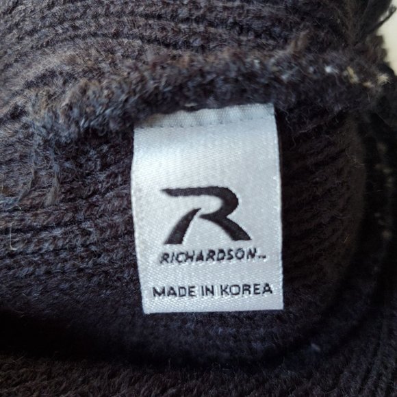 Richardson SFV Cuffed Pom Top Beanie OSFM Heather Grey Red - Picture 5 of 5